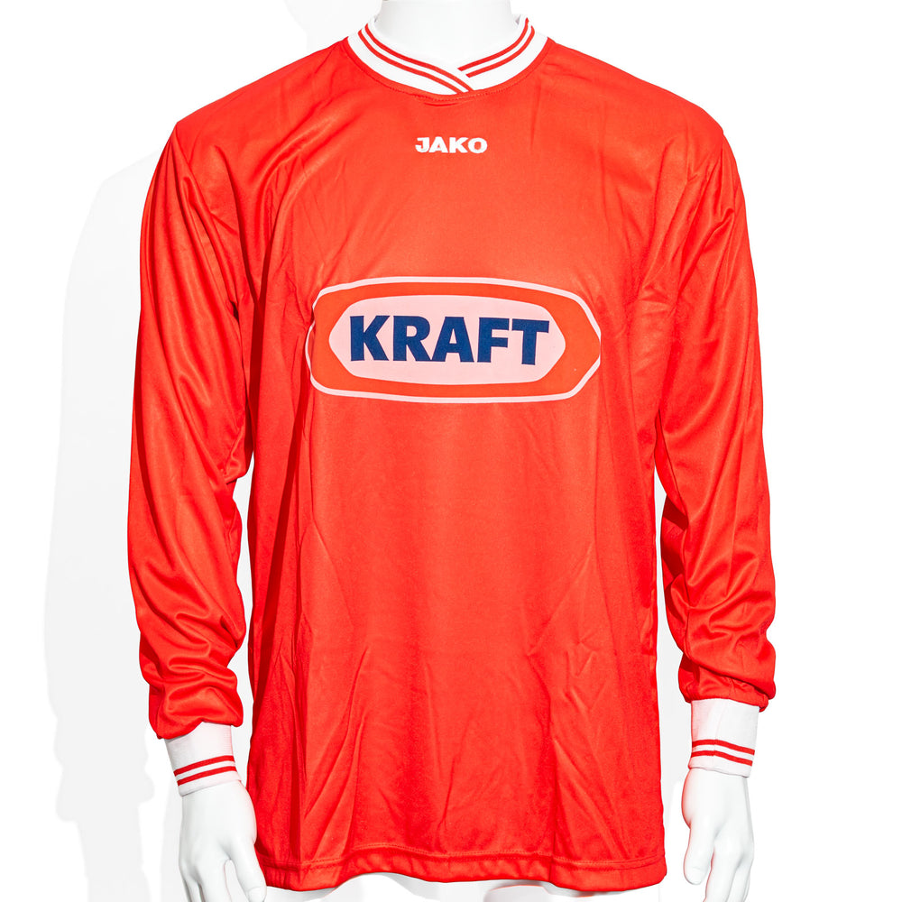 Kraft Jako T-Shirt Trikot Langarm Gr. XL Rückennummer 6 rot