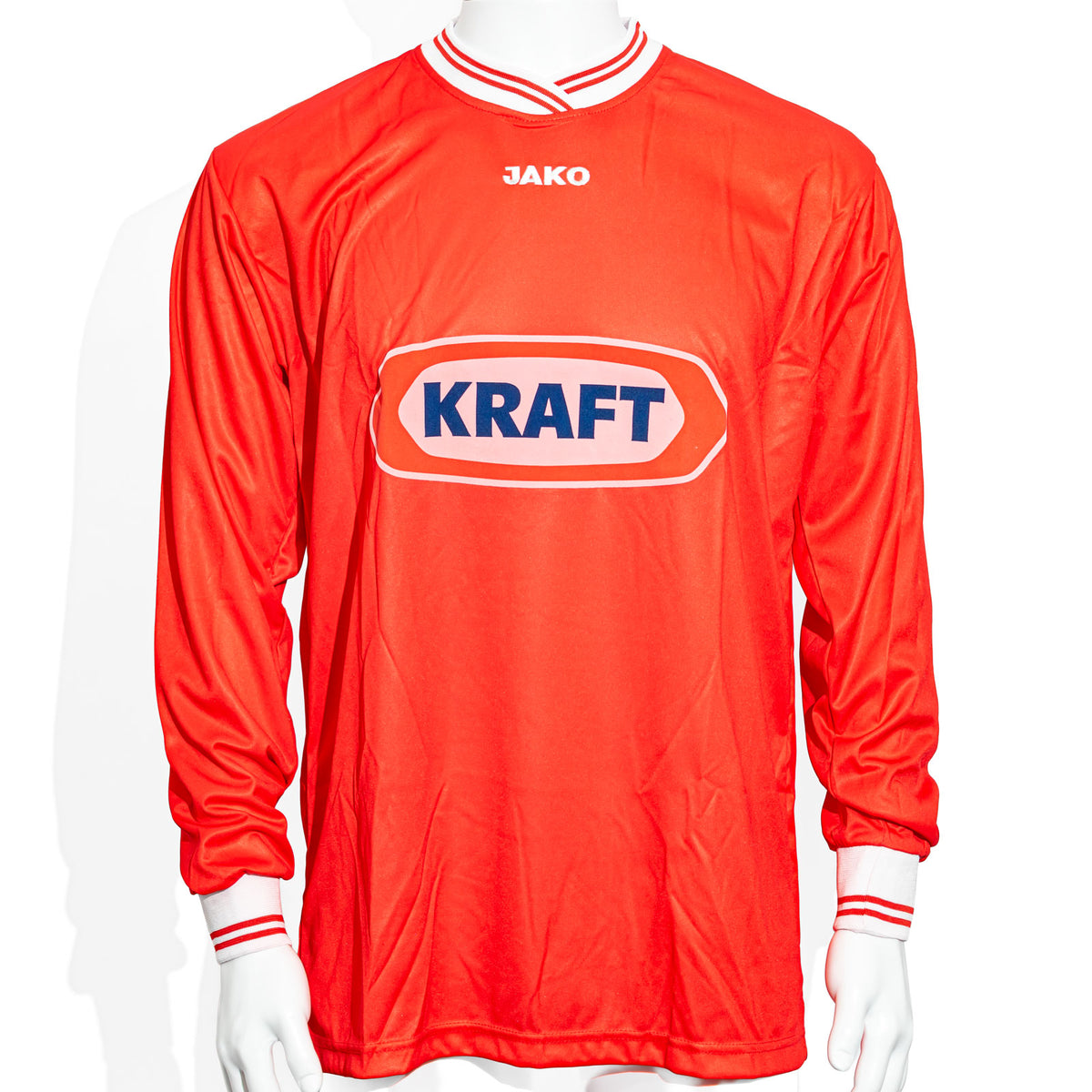 Kraft Jako T-Shirt Trikot Langarm Gr. XL Rückennummer 6 rot