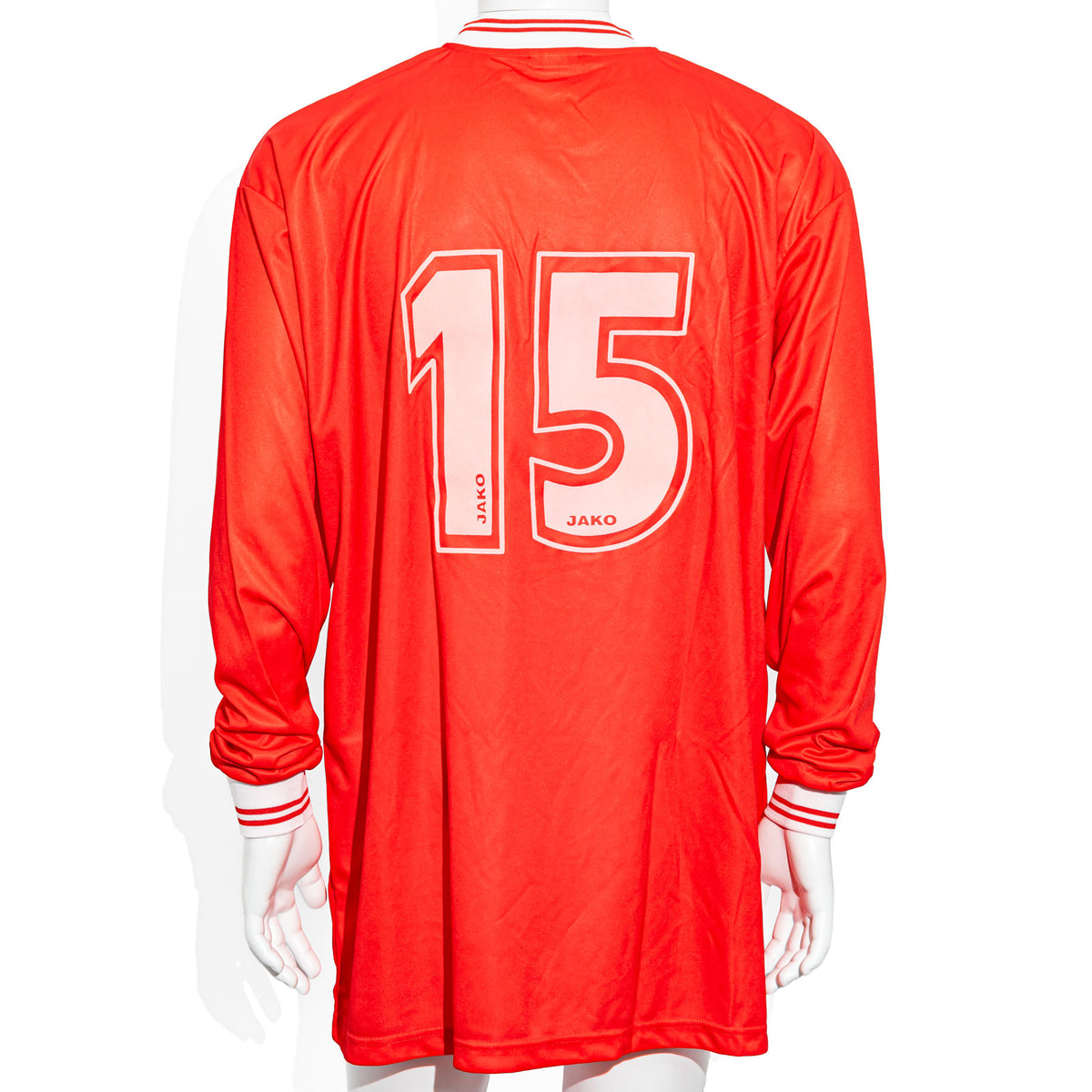 Kraft Jako T-Shirt Trikot Langarm Gr. XXL Rückennummer 15 rot – Ansicht 3