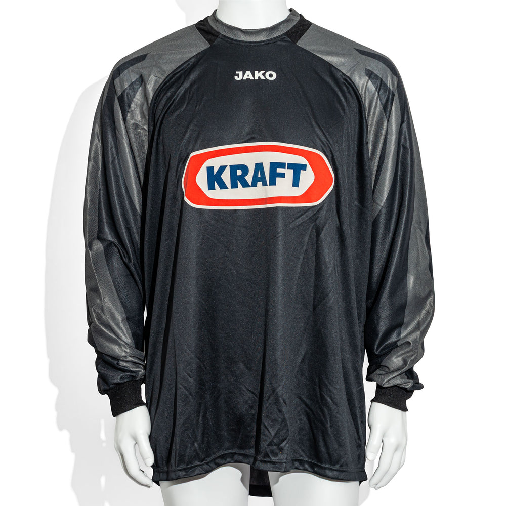 Kraft Jako T-shirt Trikot Langarm mit Polster Gr. XL Rückennummer 1 schwarz