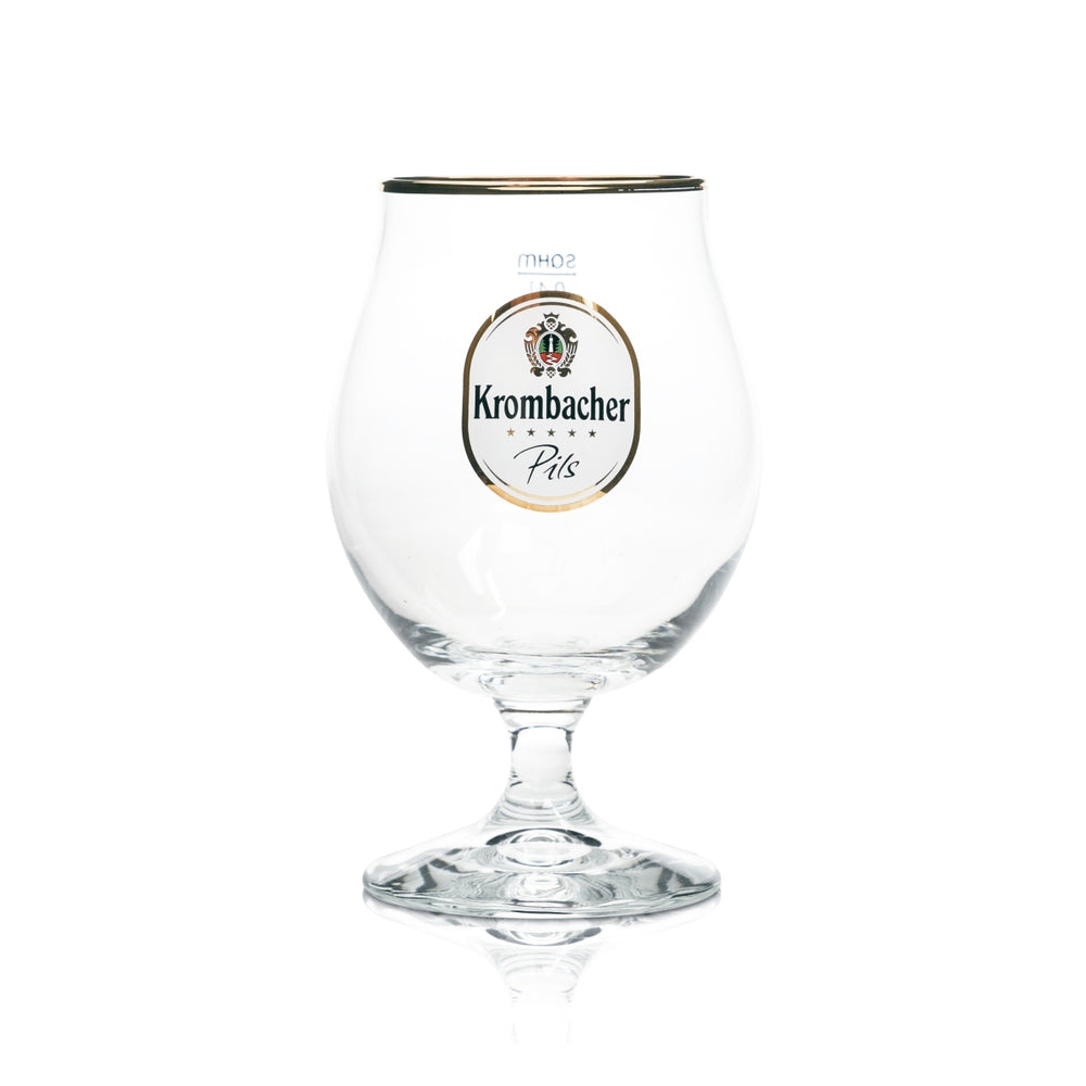 Krombacher Bier Glas 0,4l Schwenker Goldrand Gläser Brüssel Ballon Tulpe Pokal