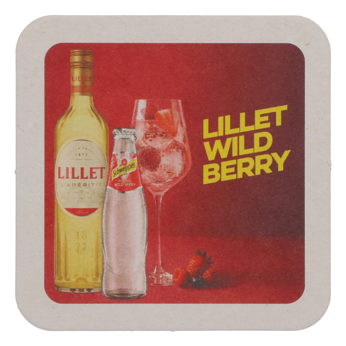 Krombacher Bier Untersetzer Bierdeckel Lillet Wild Berry neu Papier weiß Coaster – Ansicht 4