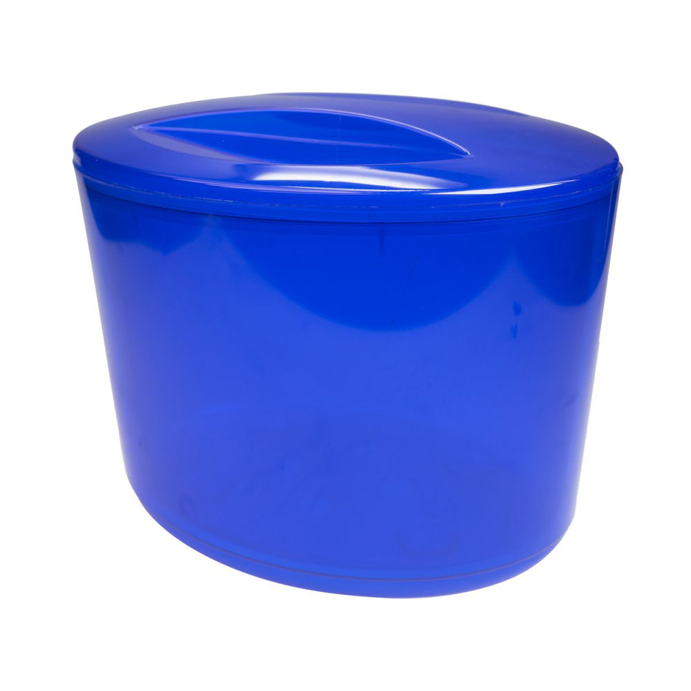 Kühler Flaschenkühler Eisbehälter Blau mit Deckel Getränkekühler Eisbox