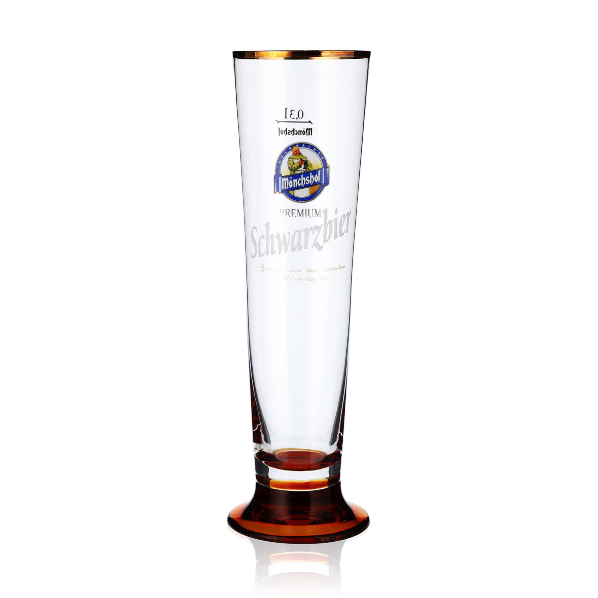 Kulmbacher Reichelbräu Bier Glas 0,3l Tulpe Mönchshof blaues Logo
