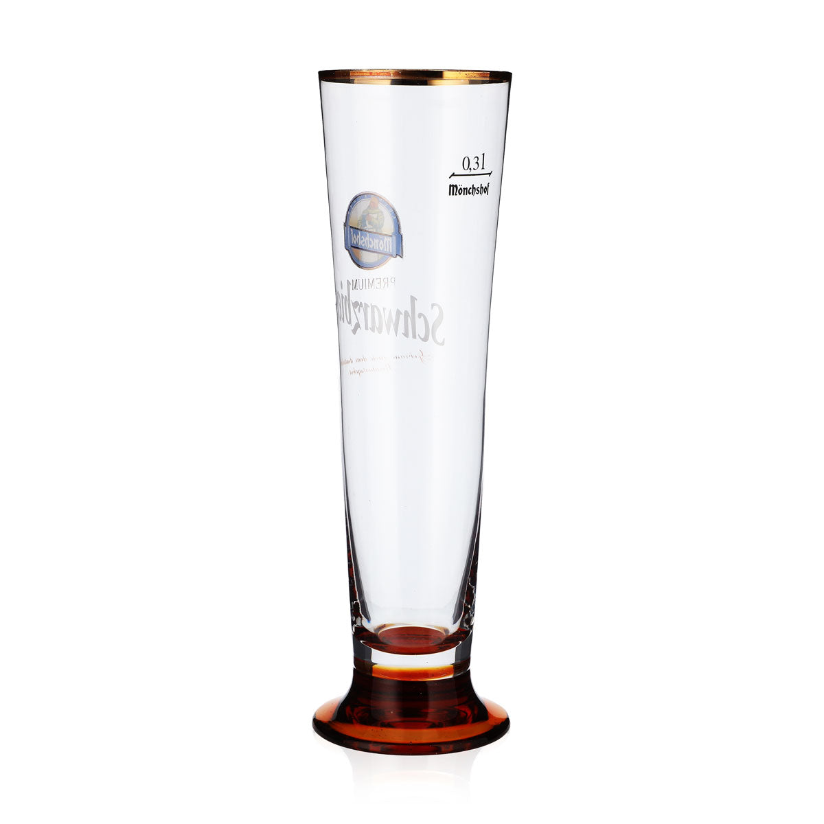 Kulmbacher Reichelbräu Bier Glas 0,3l Tulpe Mönchshof blaues Logo – Ansicht 3