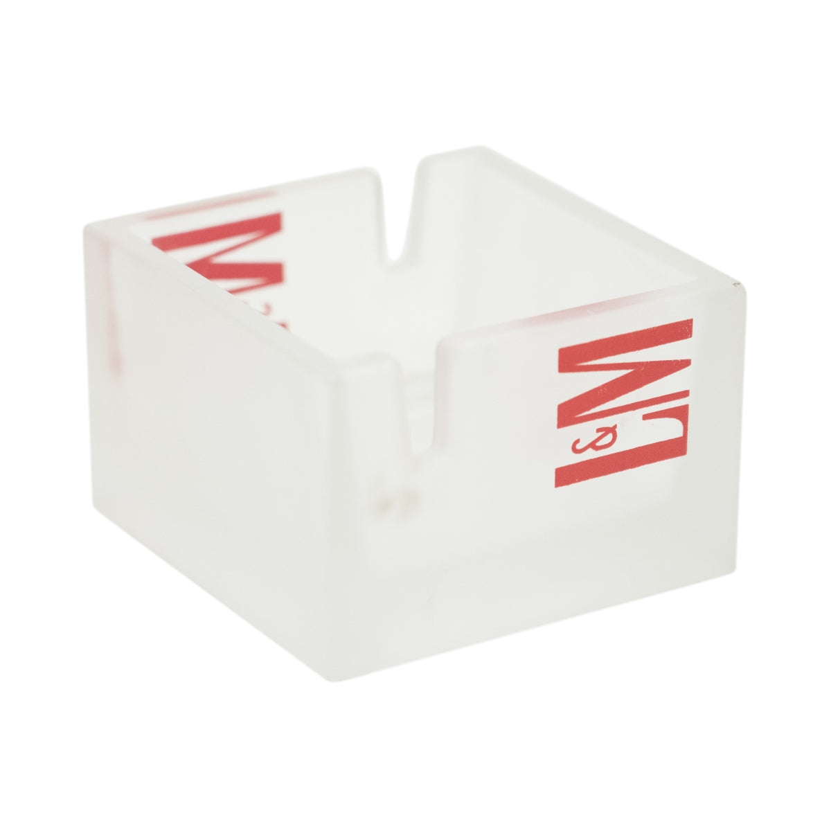 L&M Zigaretten Aschenbecher Frosted-Design Quadratisch Massiv Smoke Rauch Bar