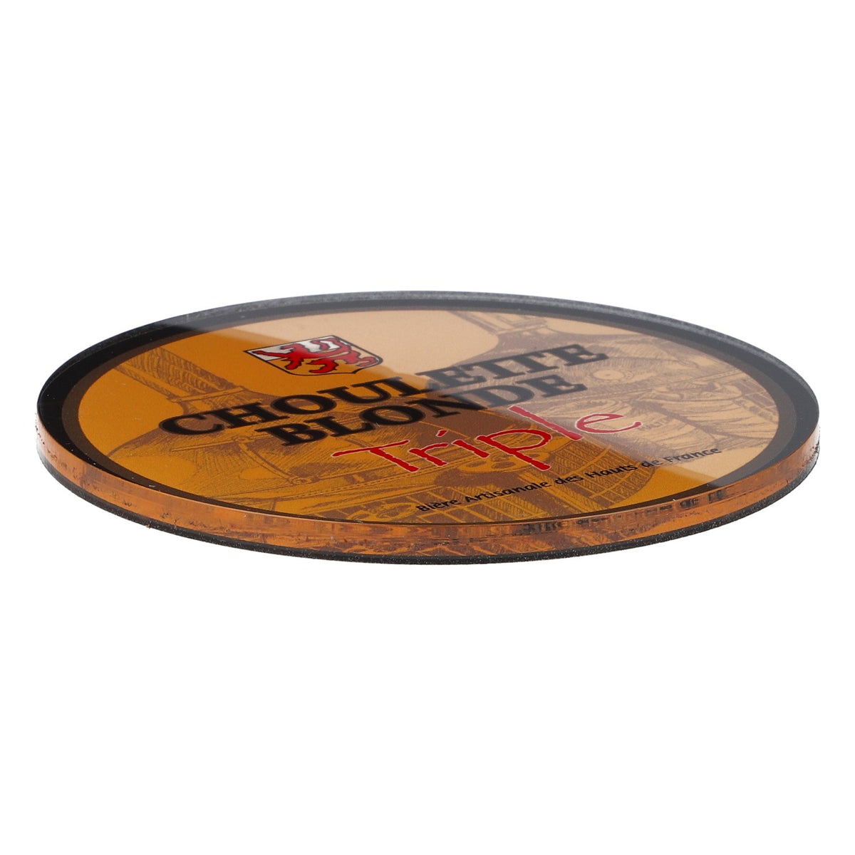 La Choulette Bier Bierdeckel Untersetzer Choulette Carotte Plat rond neu weiß – Ansicht 2