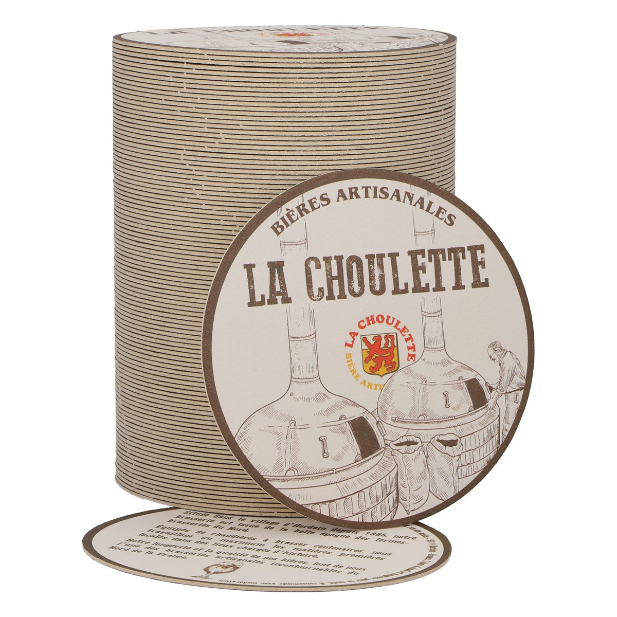La Choulette Bier Bierdeckel Untersetzer Schwarz-Weiß Design neu Papier Coaster