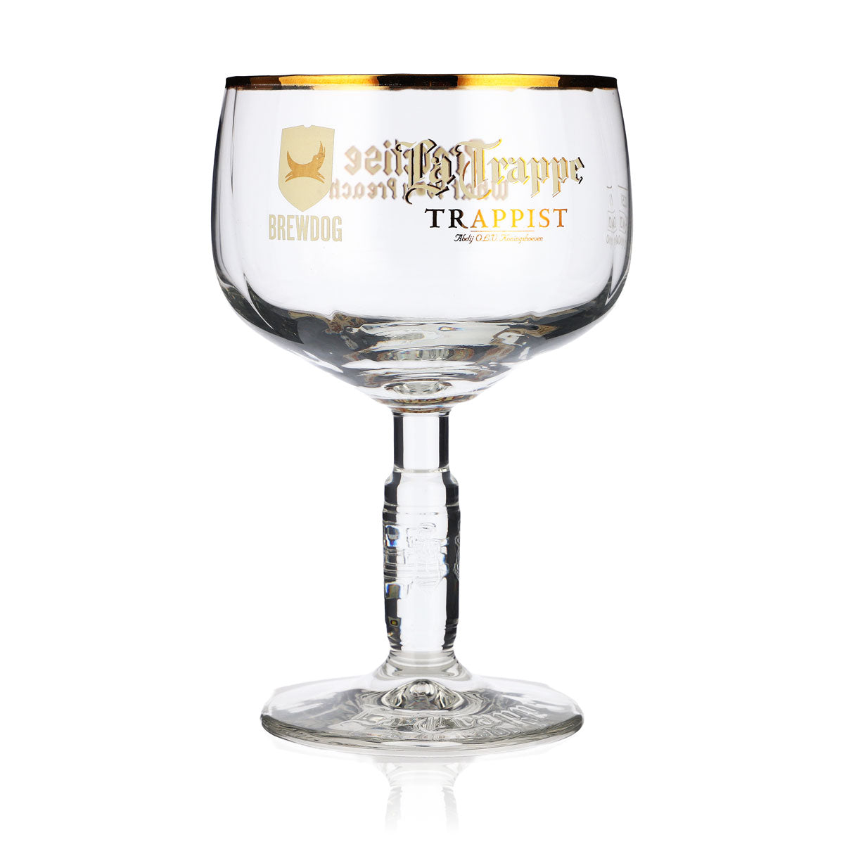 La Trappe Bier Glas 0,25l Pokal Biergläser Collaboration with BPWXP Goldrand