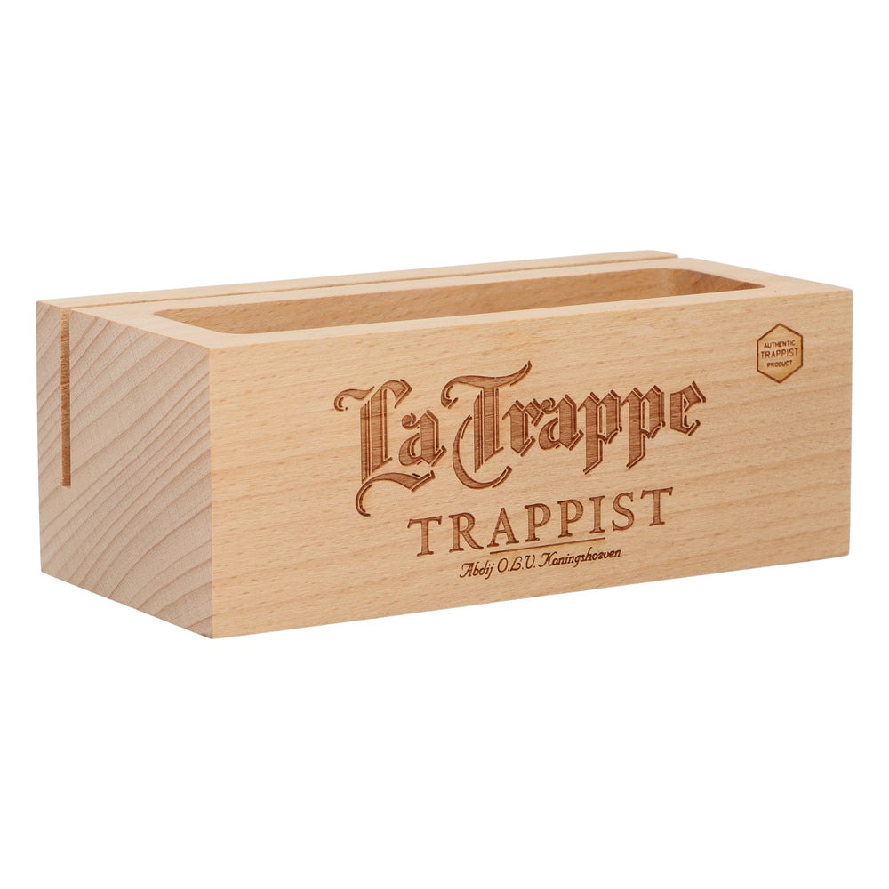 La Trappe Bier Tischaufsteller Kartenhalter Preistafel Echtholz