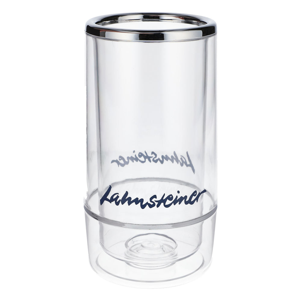 Lahmsteiner Wasser Acryl Flaschenkühler Konferenzkühler transparent