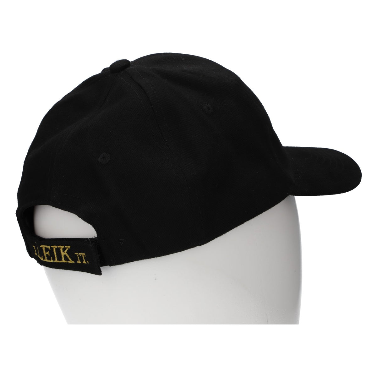 Leikeim Bier Cap Schildkappe Basecap schwarz verstellbar Mischgewebe – Ansicht 4