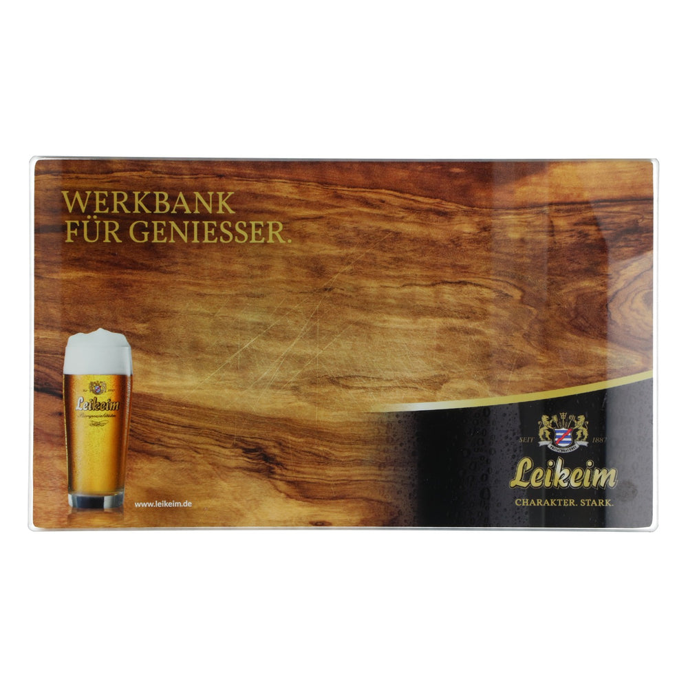 Leikeim Bier Schneidbrett Küchenbrett Glas Werkbank für Genießer