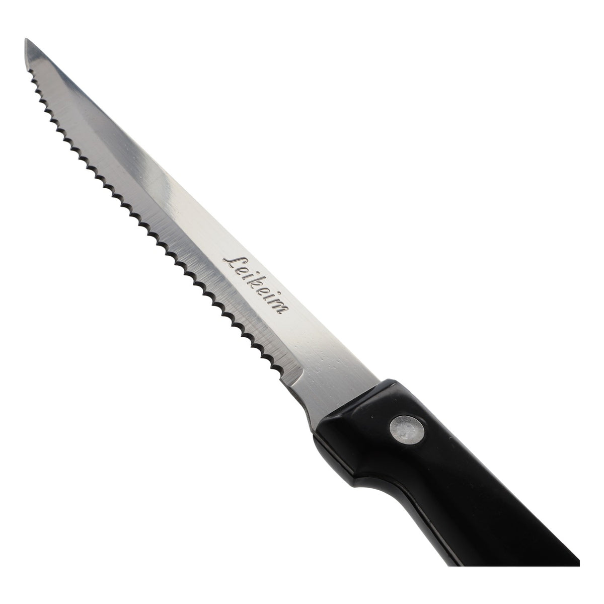 Leikeim Steakbesteck Set 4-teilig Messer Gabel schwarz Grillbesteck – Ansicht 4