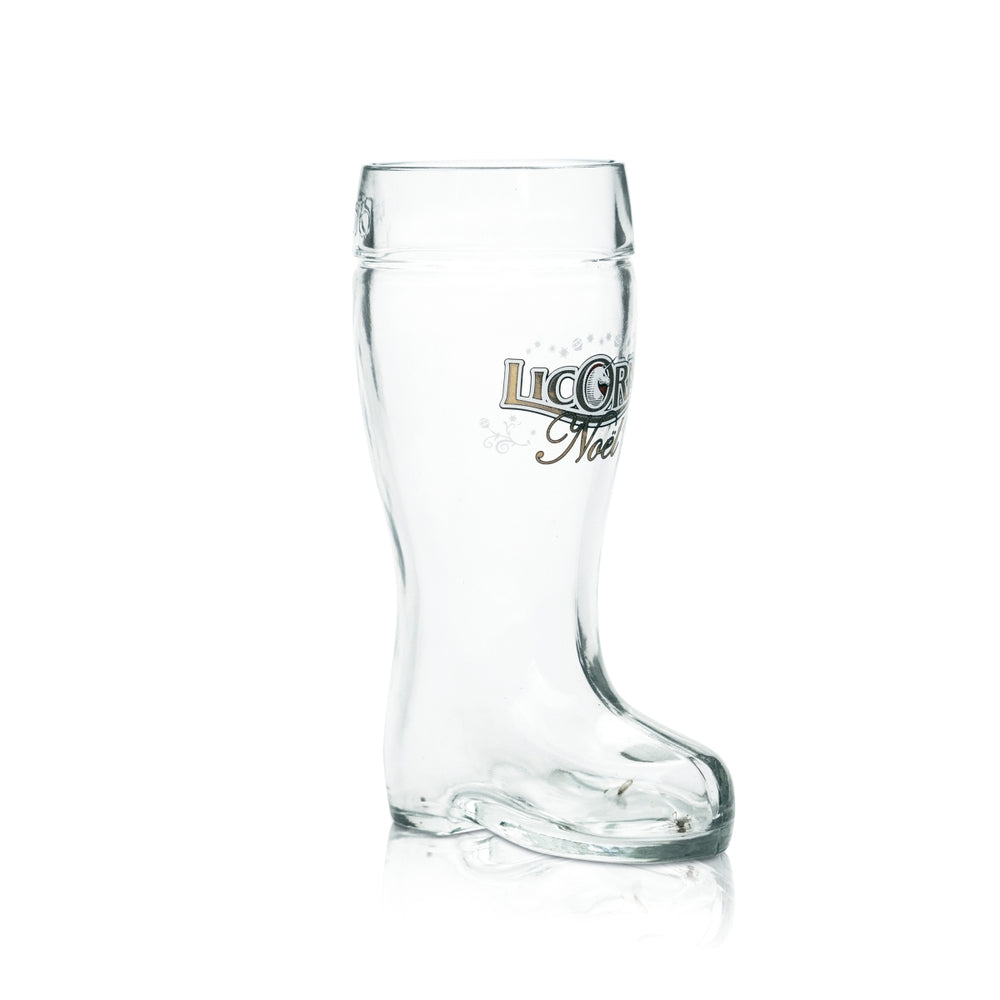 Licorne Noel Glas 0,25l Stiefel Gläser Weihnachts Bier Brauerei Brasserie France