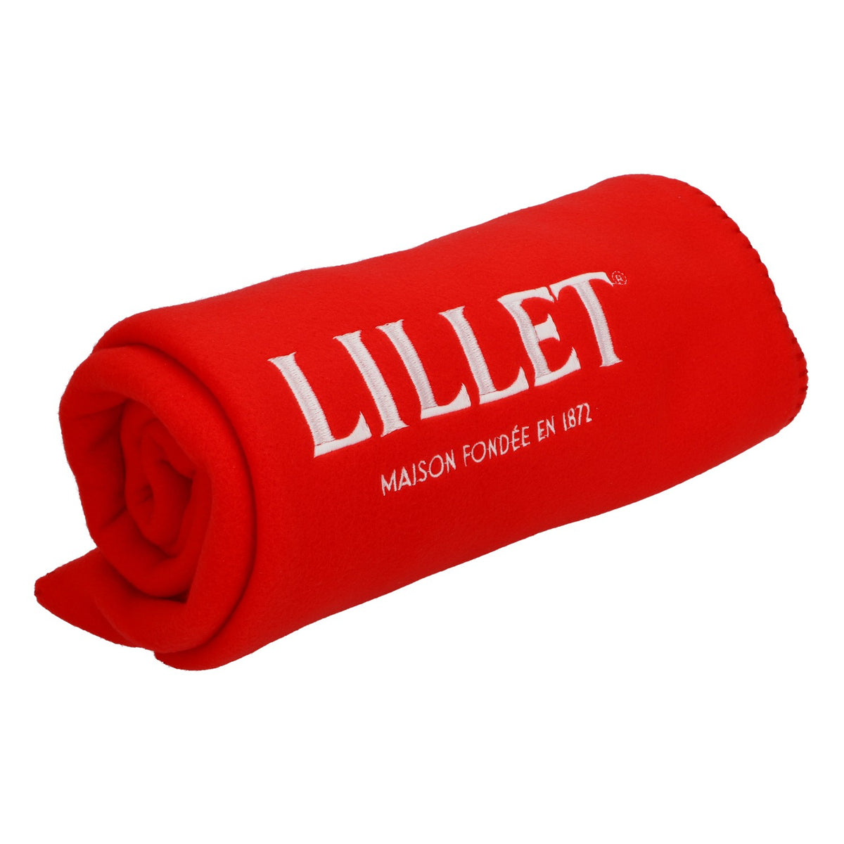 Lillet Aperitif Fleecedecke Kuscheldecke Stranddecke Decke Fließ rot