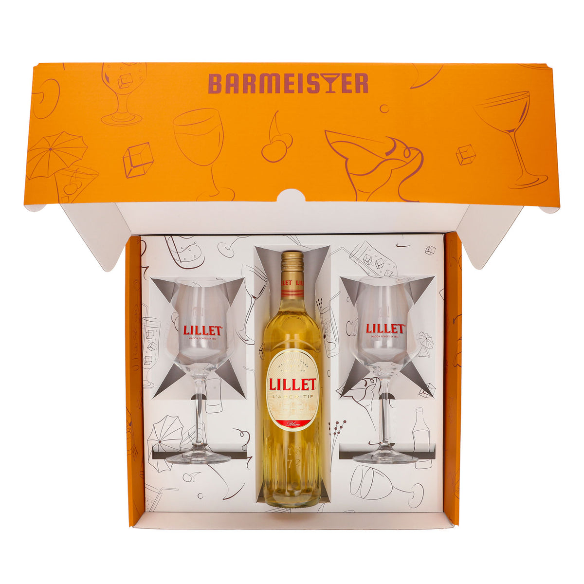 Lillet Geschenkset 0,7l Flasche 17,0 % Vol. + Ballongläser–Orange – Ansicht 5