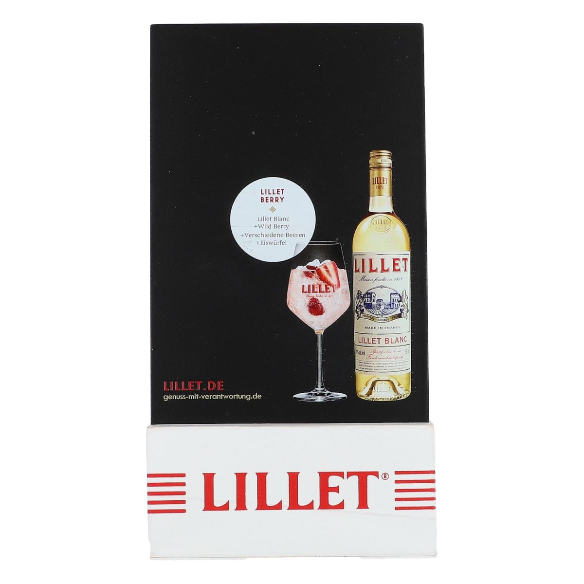 Lillet Tischaufsteller Kreidetafel Flyerhalter Menü Speisekarten Aufsteller Bar – Ansicht 2