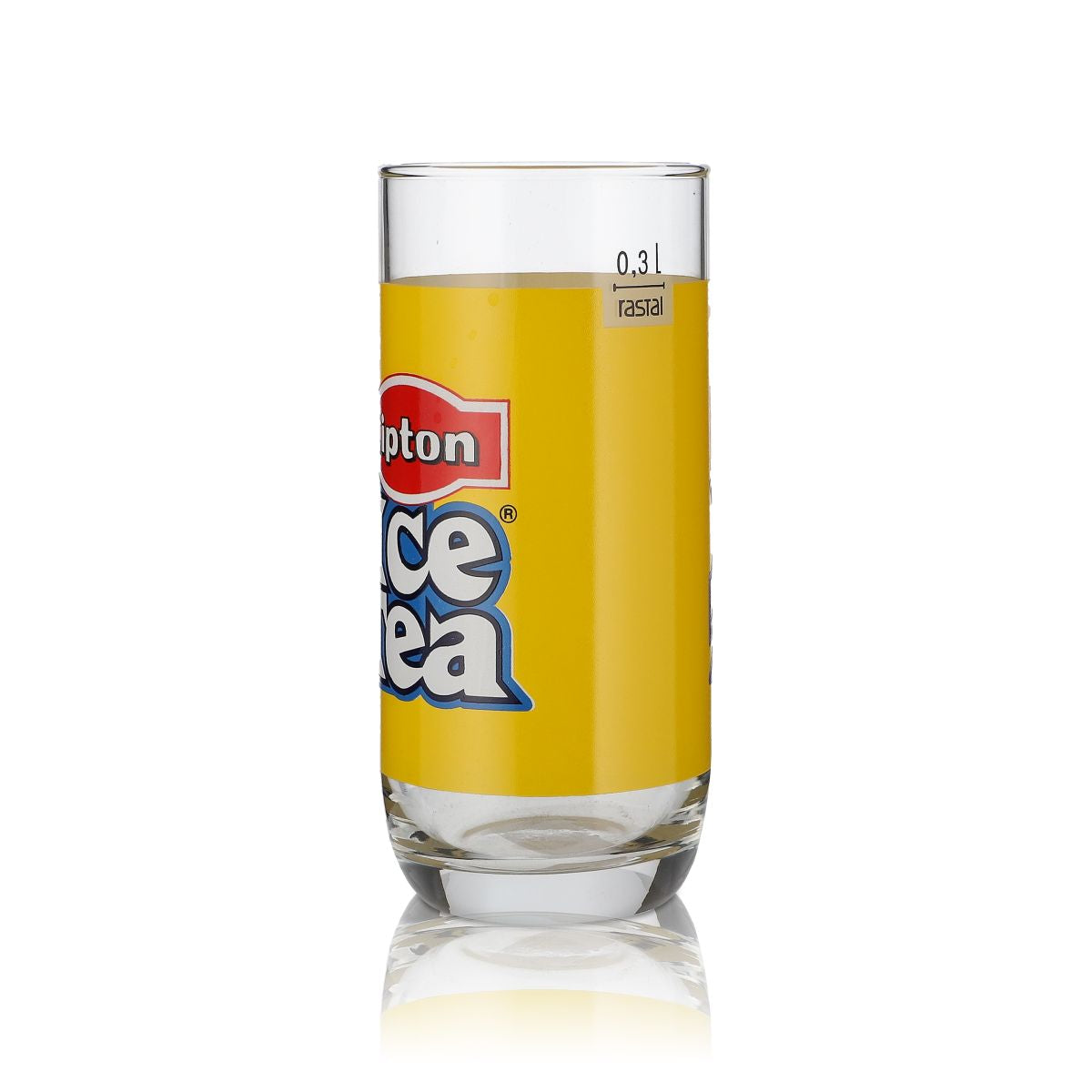 Lipton Eistee Glas Longdrinkglas Gläser gelbes Motiv Rastal, 0,3 l – Ansicht 2