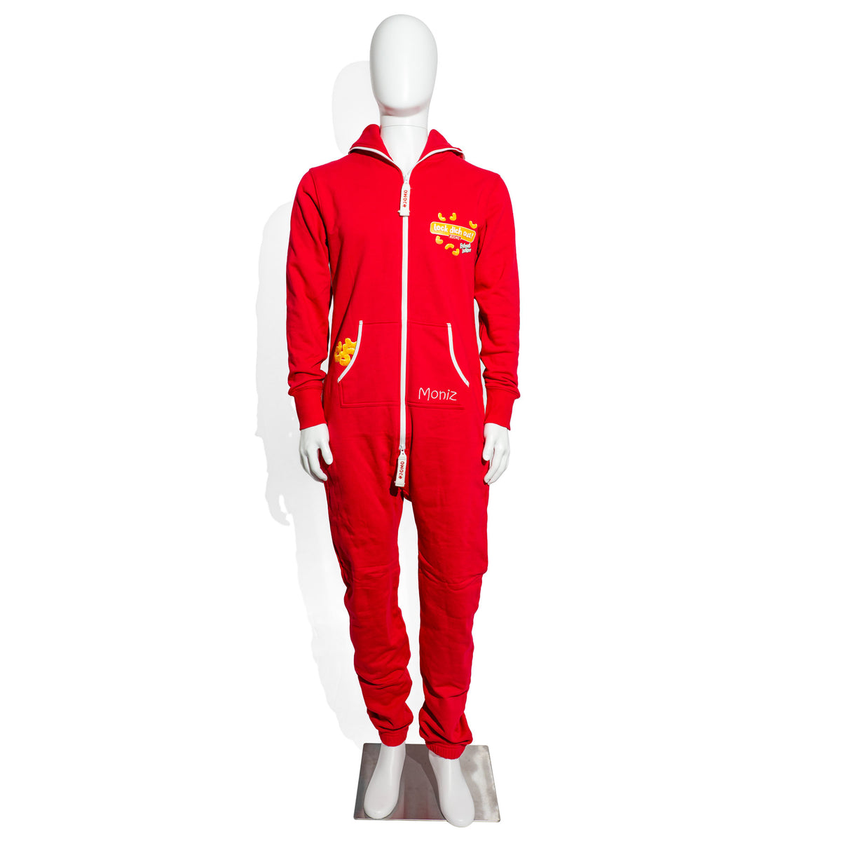 Lorenz Erdnuss Locken Jumpsuit Rot Größe M Moniz "Lock dich aus"