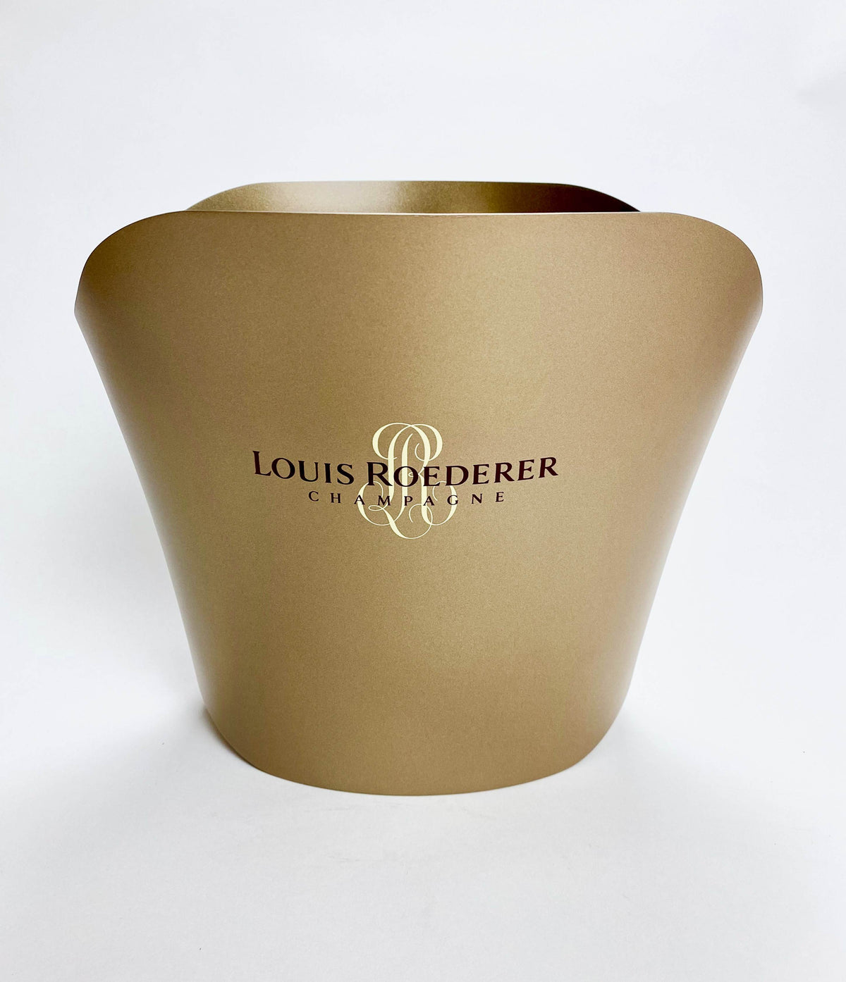 Louis Roederer Champagner Flaschenkühler Eiswürfelbehälter single beige metall – Ansicht 2