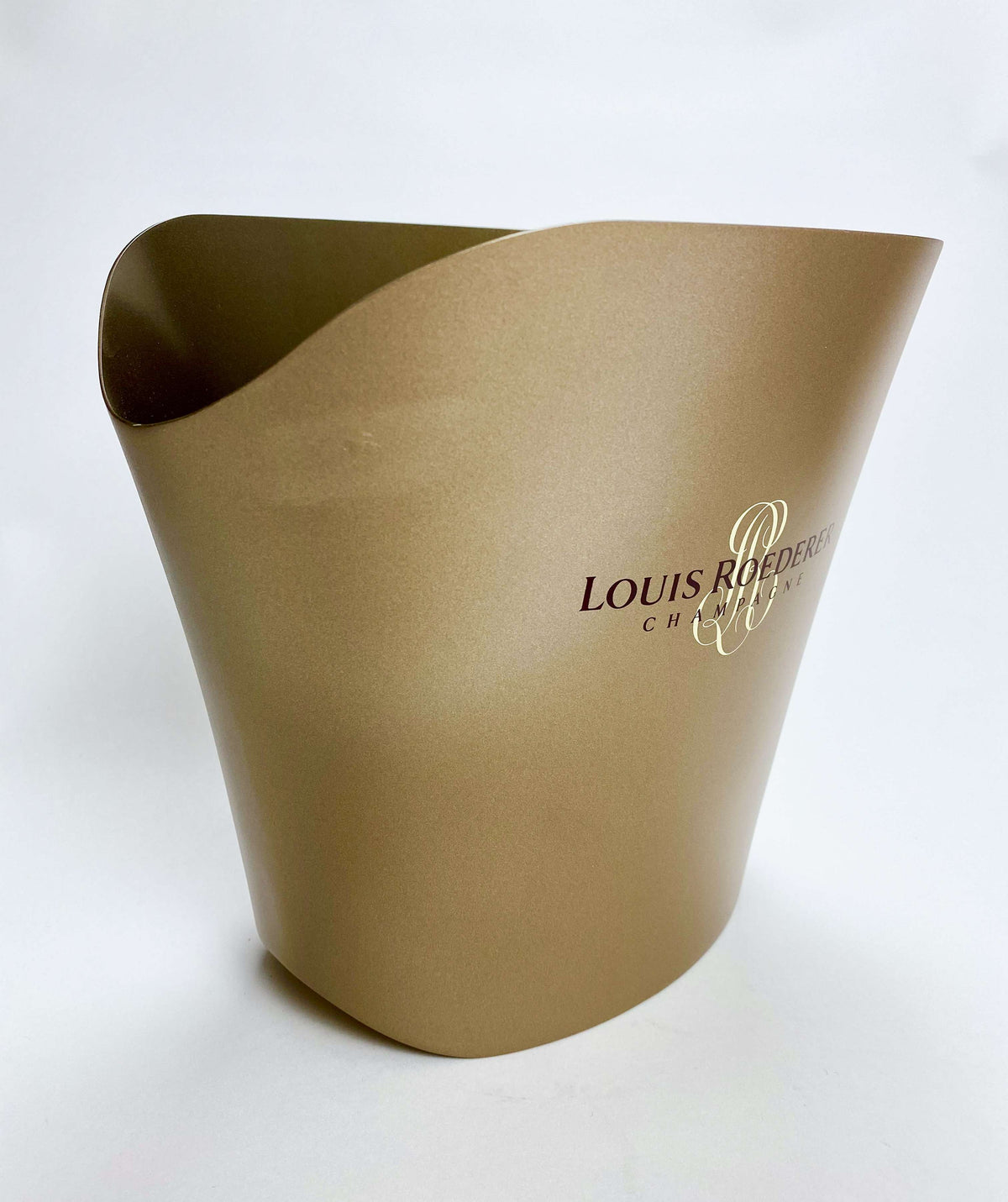 Louis Roederer Champagner Flaschenkühler Eiswürfelbehälter single beige metall – Ansicht 3