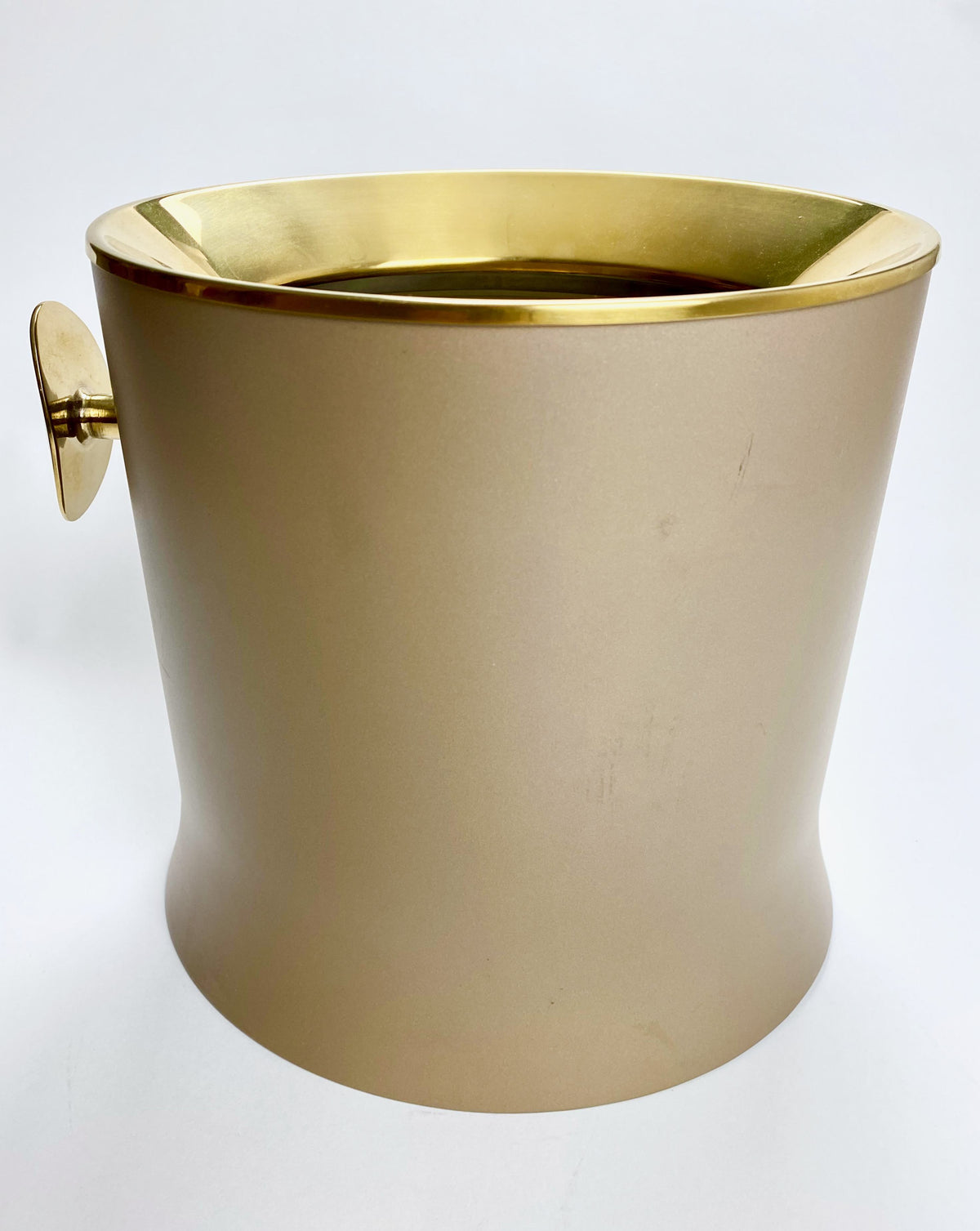 Louis Roederer Champagner Flaschenkühler Eiswürfelbehälter single Goldrand metall – Ansicht 2