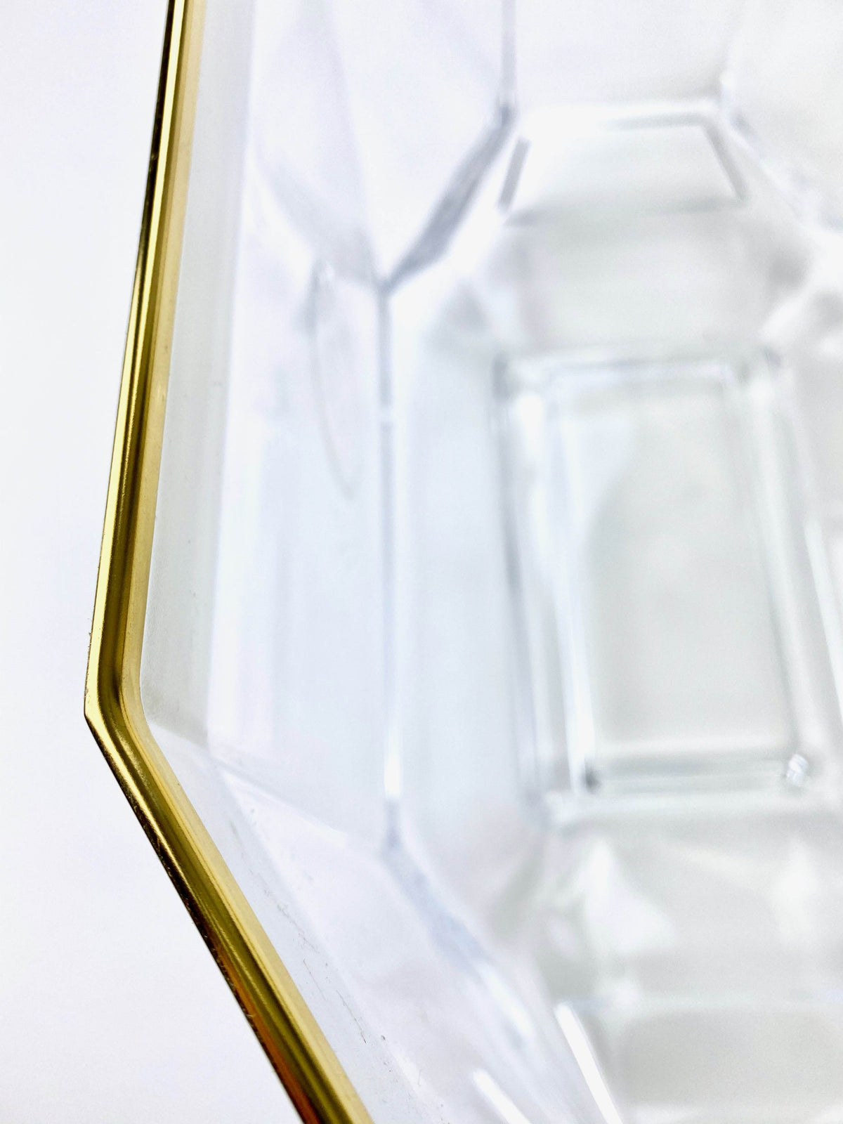 Louis Roederer Champagner Flaschenkühler Eiswürfelbehälter Jeroboam durchsichtig Goldrand – Ansicht 4