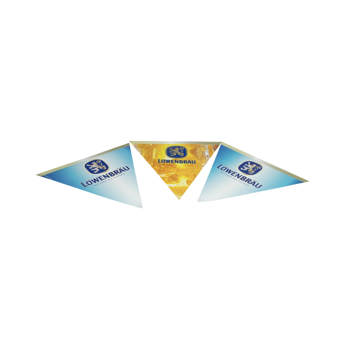 Löwenbräu Bier Wimpel Kette 16 Fähnchen Girlande Banner Fahne Flagge Party Deko