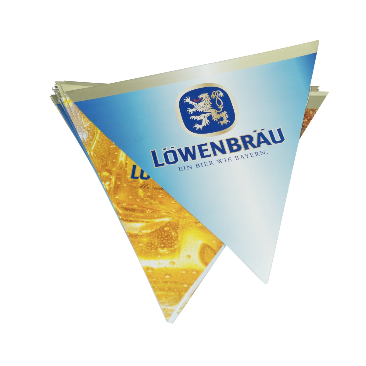 Löwenbräu Bier Wimpel Kette 16 Fähnchen Girlande Banner Fahne Flagge Party Deko – Ansicht 3
