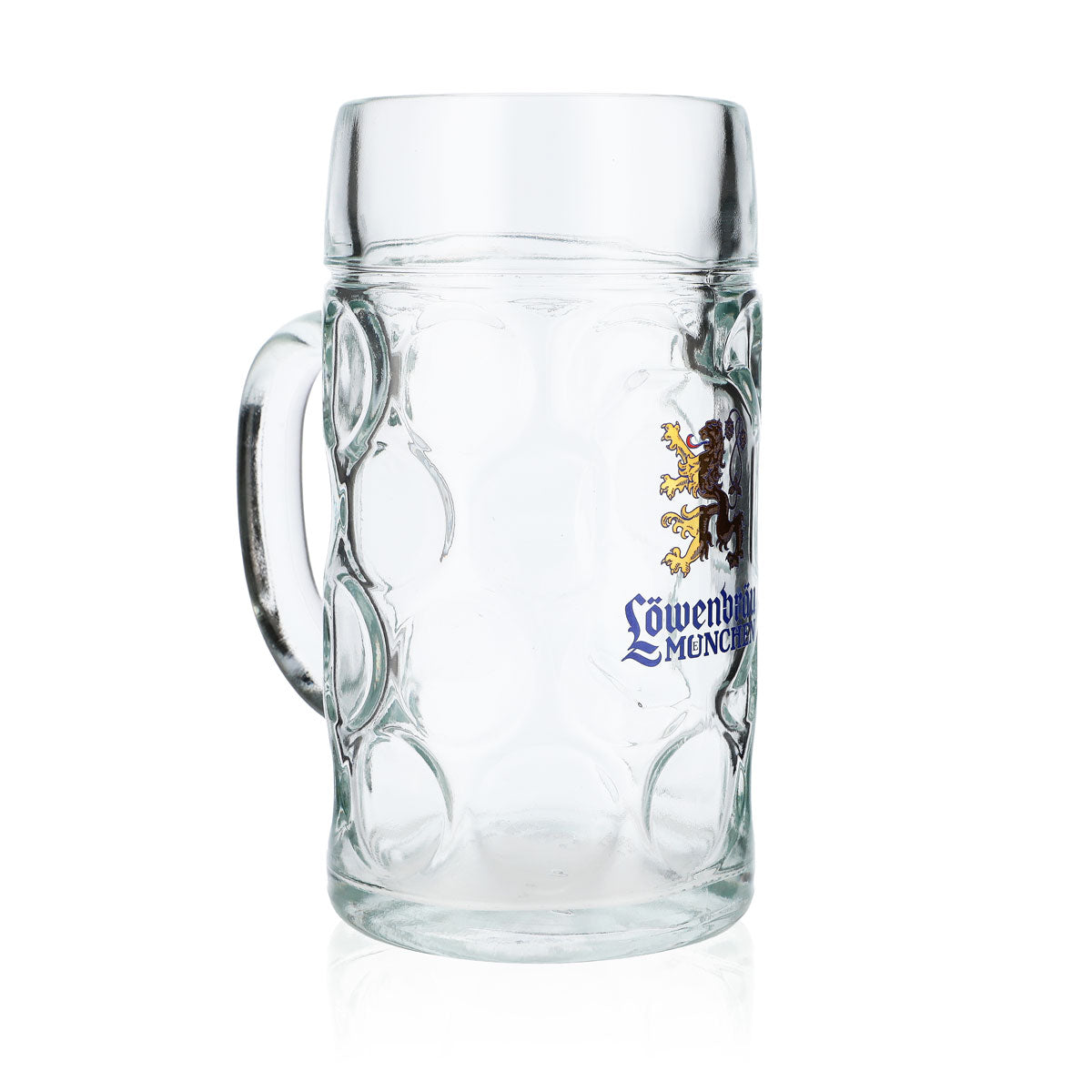 6x Löwenbräu Bierglas 1l Biergläser Maßkrug Bierseidel Krug goldener Löwe – Ansicht 3