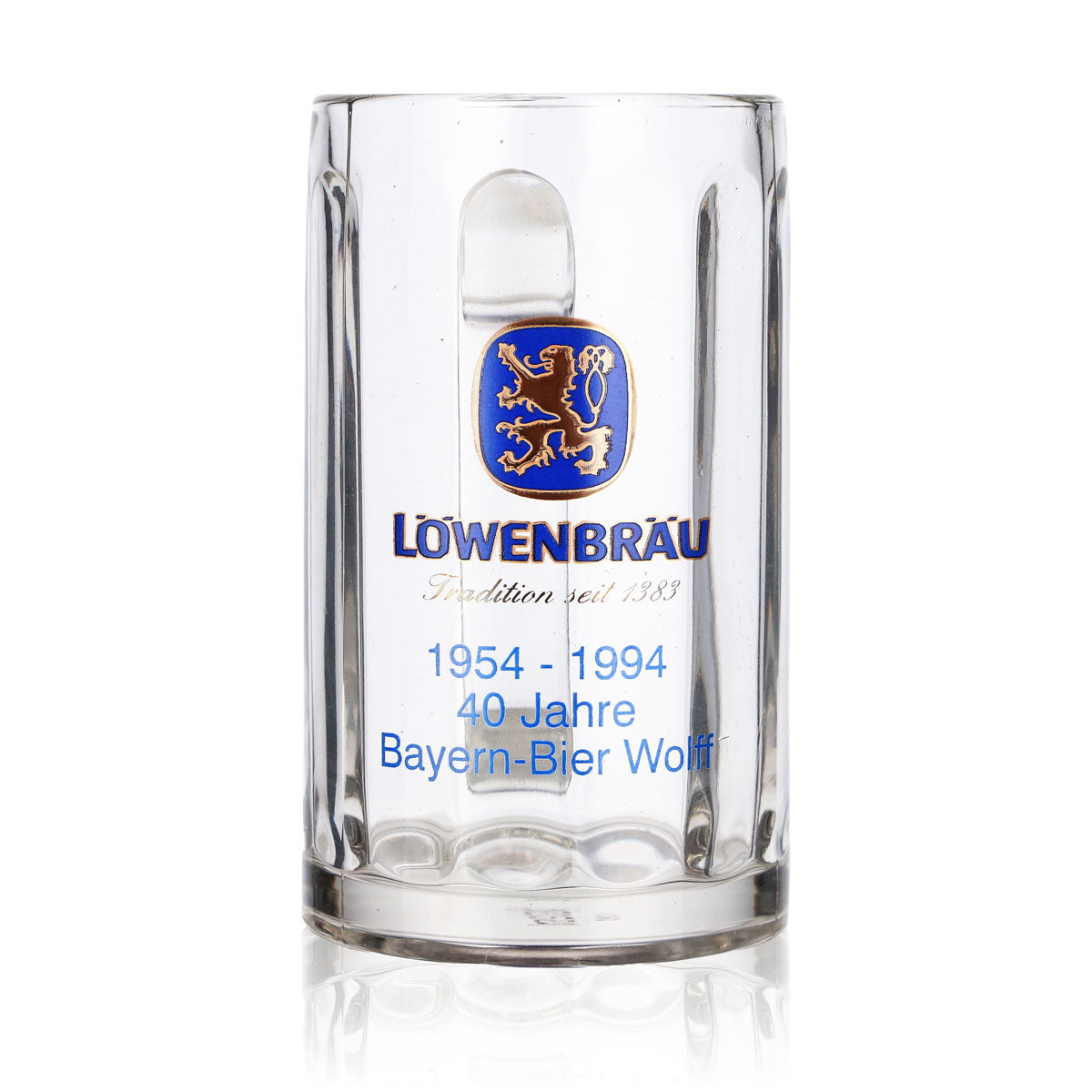 Löwenbräu Bierglas Glas Seidel Krug Krüge 0,3l 40 Jahre Rastal Glückauf