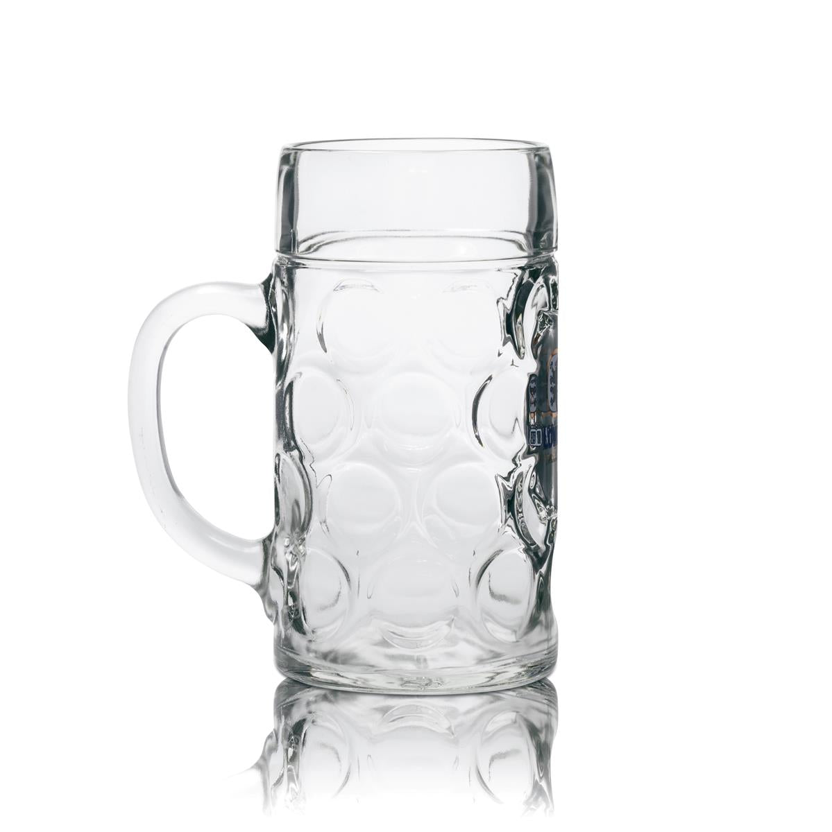 6x Löwenbräu Maßkrug Bierglas 1L Henkelkrug Humpen Seidel Gläser Brauerei Bayern – Ansicht 3