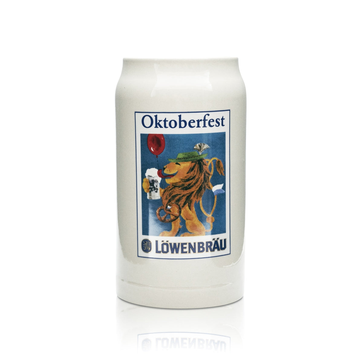 Löwenbräu Sammler Glas 1l Bier Ton Krug Humpen Seidel Gläser Oktoberfest Edition