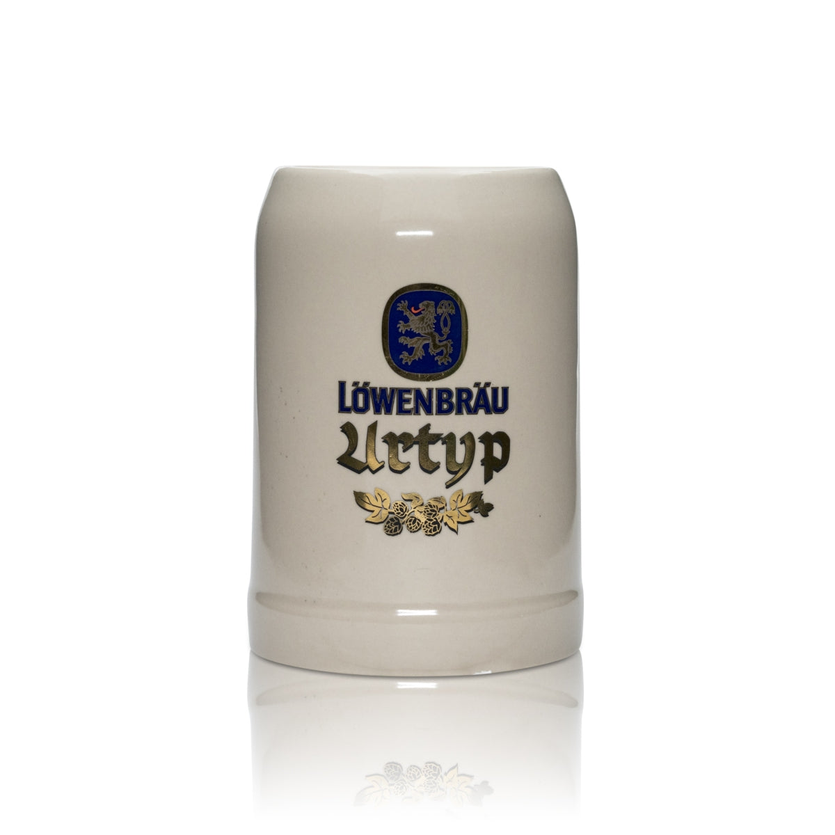 Löwenbräu Tonkrug Glas 0,5l Bierkrug Humpen Seidel Gläser Urtyp Brauerei Bayern
