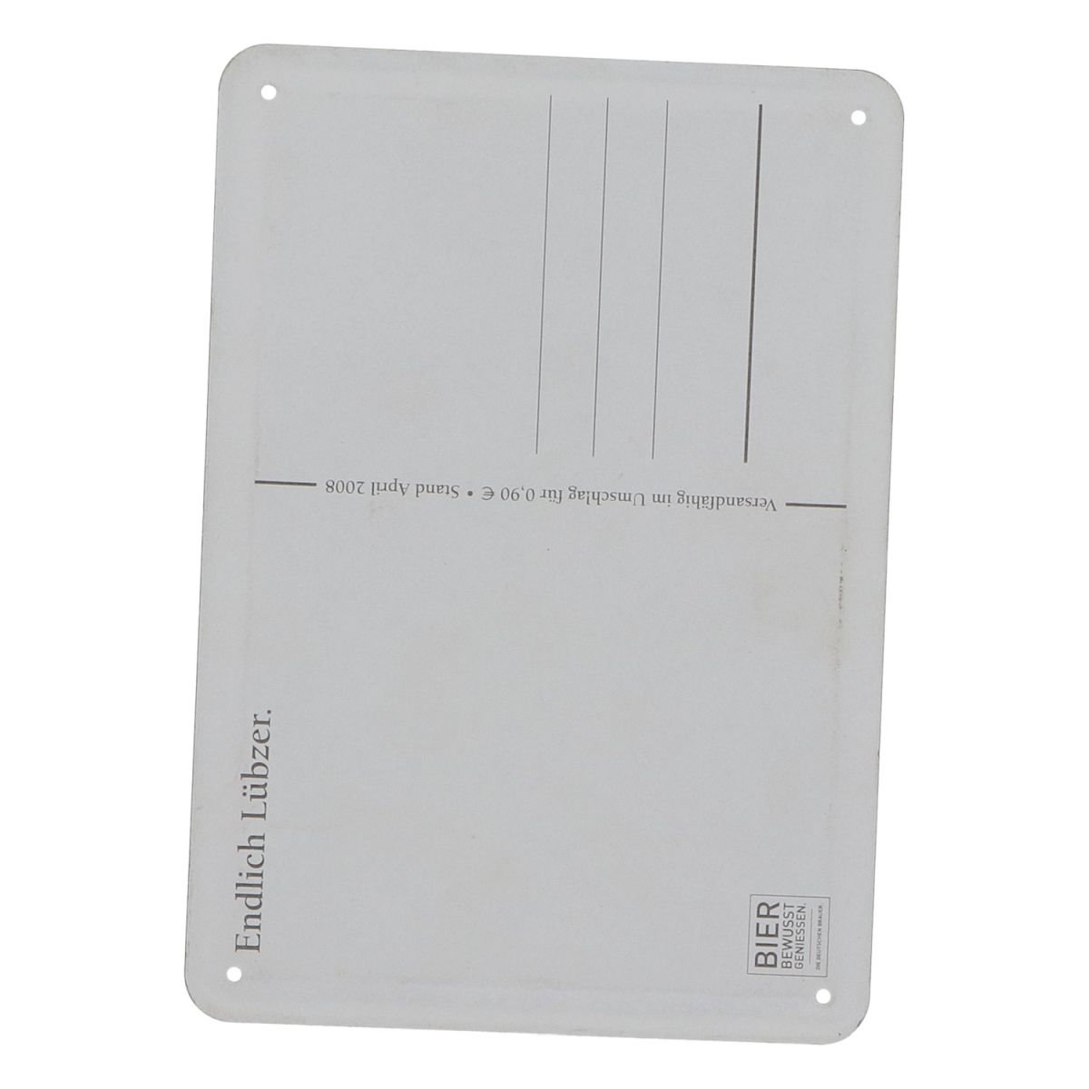 Lübzer Blechschild 15x10cm Werbeschild Reklame Postkarten Wasserball Wand Merch – Ansicht 2