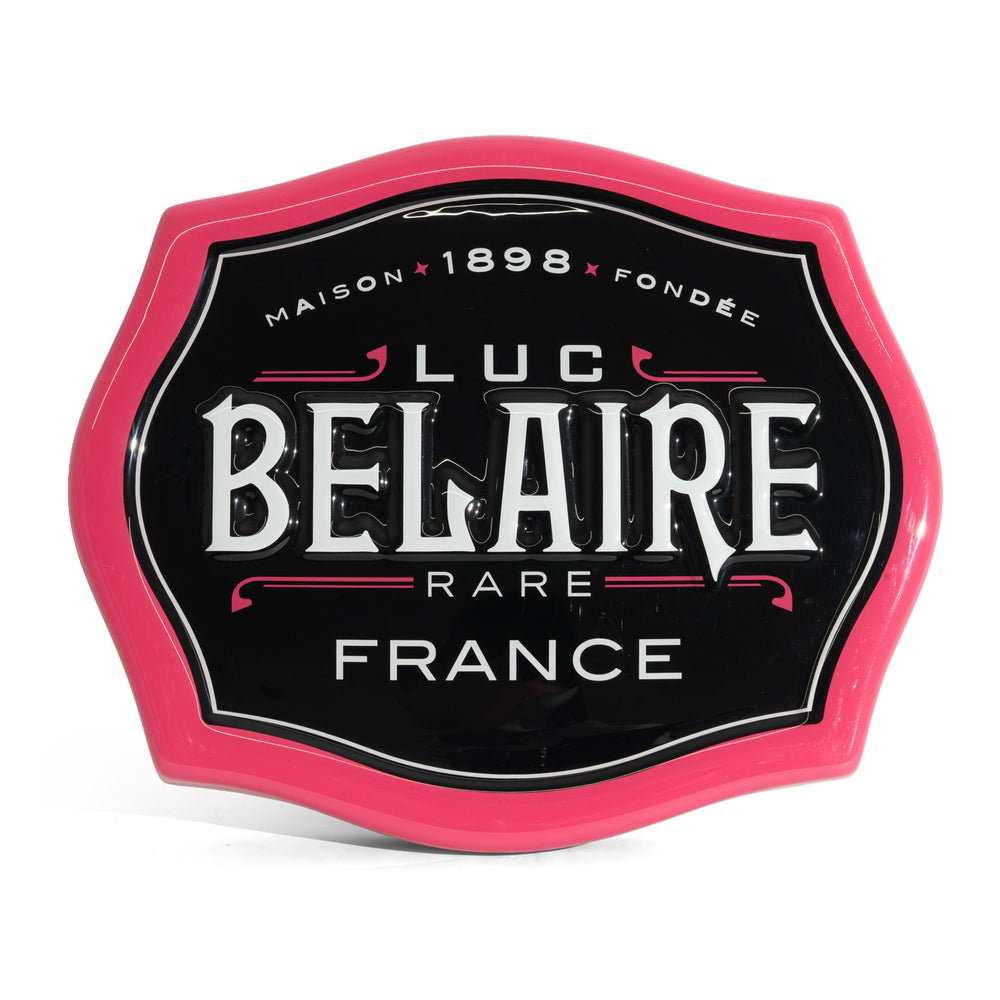 Luc Belaire Schaumwein Schild Acryl Tischaufsteller Schwarz/Pink 51x41 cm zum Aufstellen