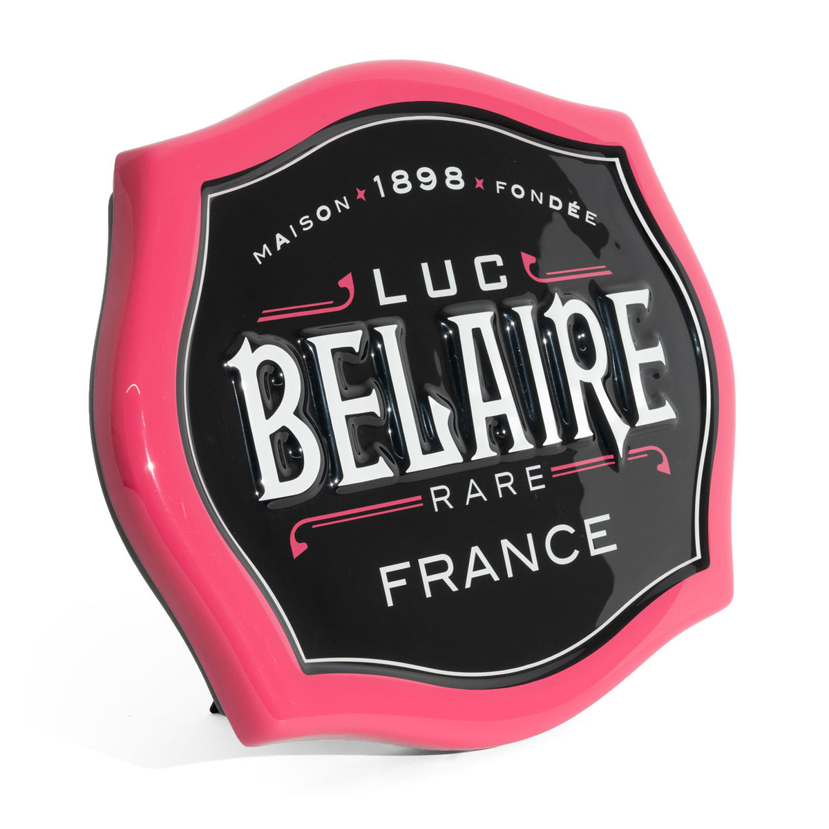 Luc Belaire Schaumwein Schild Acryl Tischaufsteller Schwarz/Pink 51x41 cm zum Aufstellen – Ansicht 2