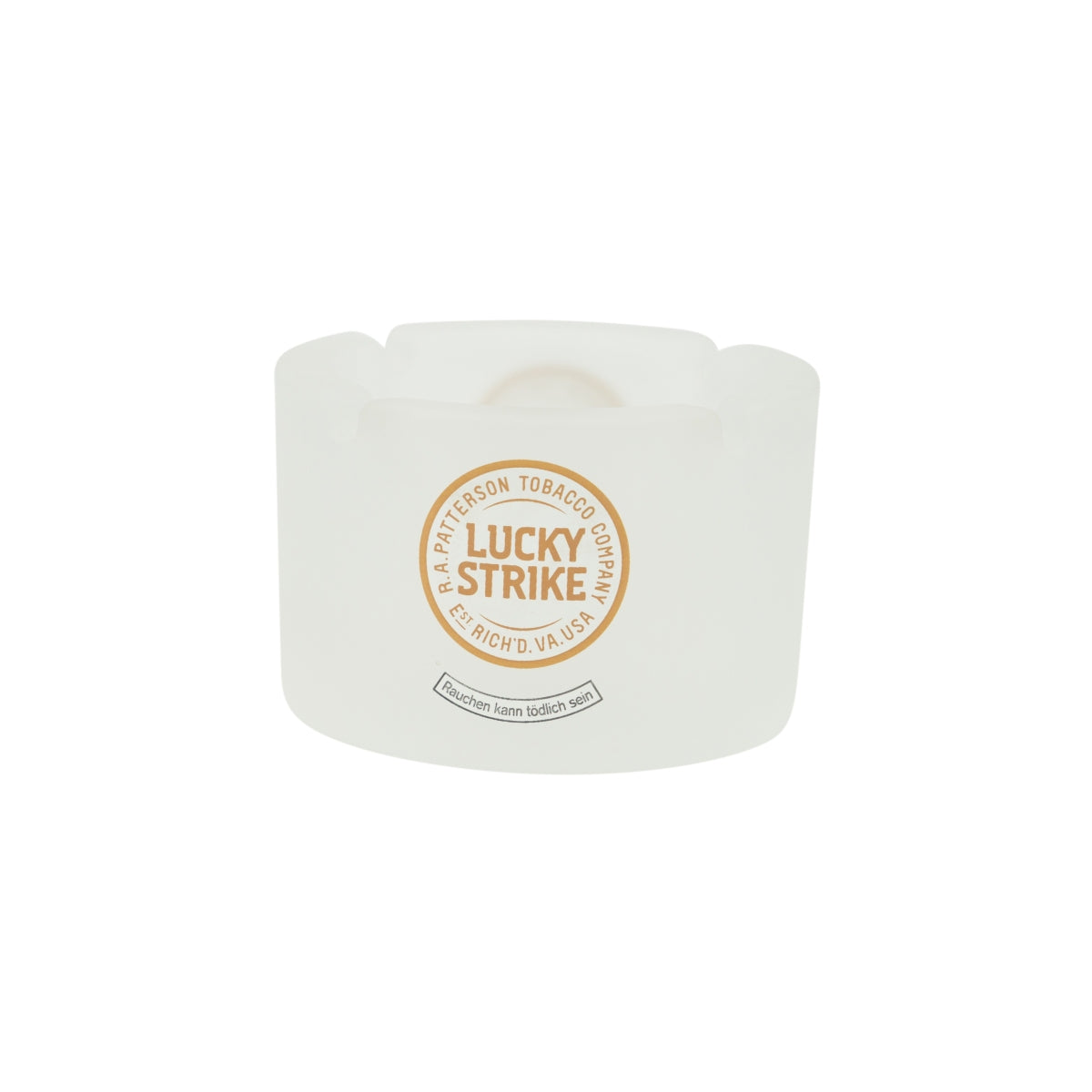Lucky Strike Zigaretten Aschenbecher milchglas Zigaretten Ascher Glas Outdoor – Ansicht 2