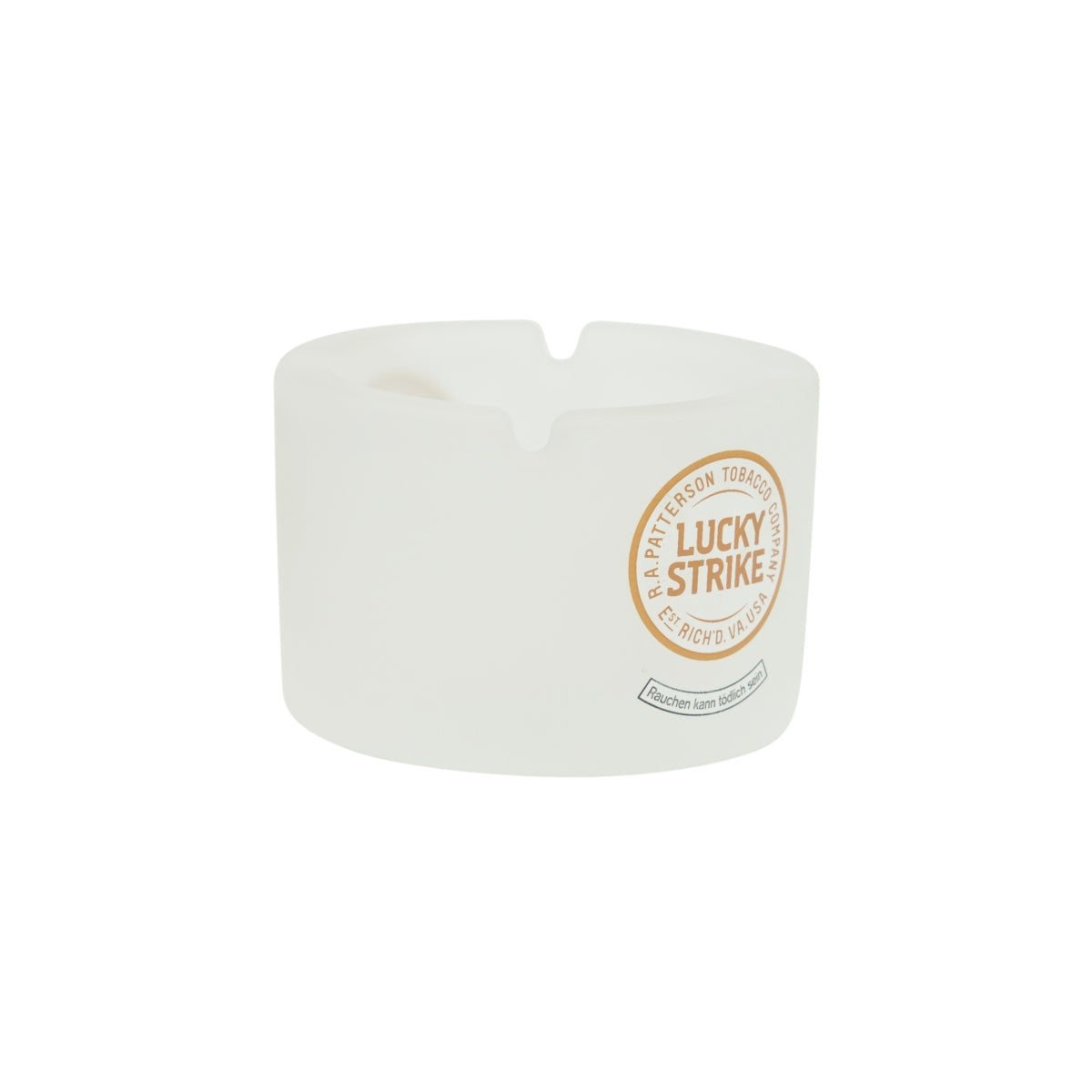 Lucky Strike Zigaretten Aschenbecher milchglas Zigaretten Ascher Glas Outdoor – Ansicht 3