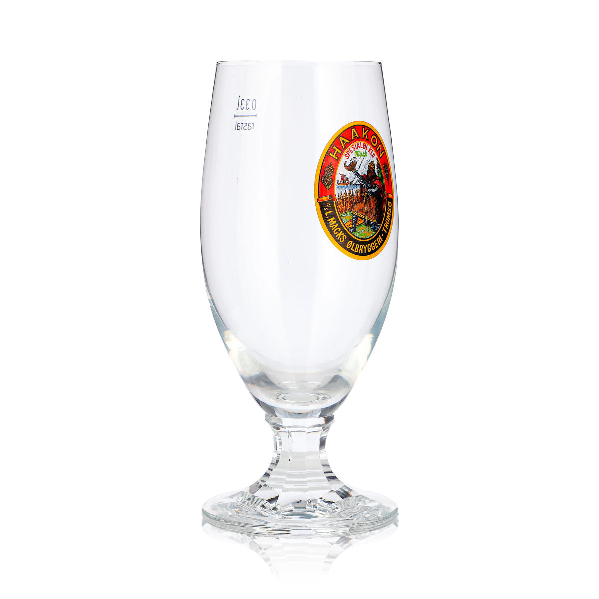 Macks Olbyggeri Bier Glas 0,33l Pokal Haakon – Ansicht 3