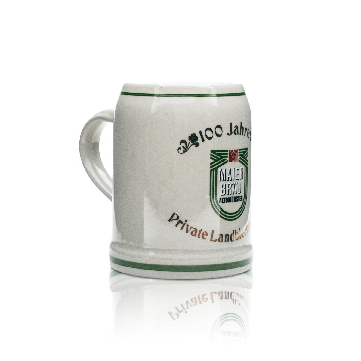 Maierbräu Bier Glas 0,5l Ton Stein Krug Humpen Seidel Gläser 100 Jahre Edition – Ansicht 2