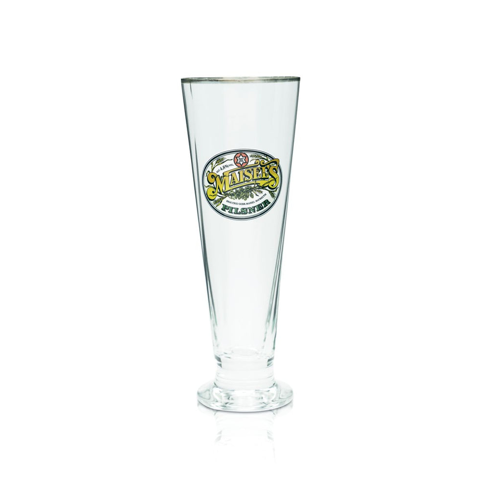 Maisel´s Pilsner Bierglas 0,4l Bierpokal Pilstulpe Goldrand Gastro Eiche Gläser