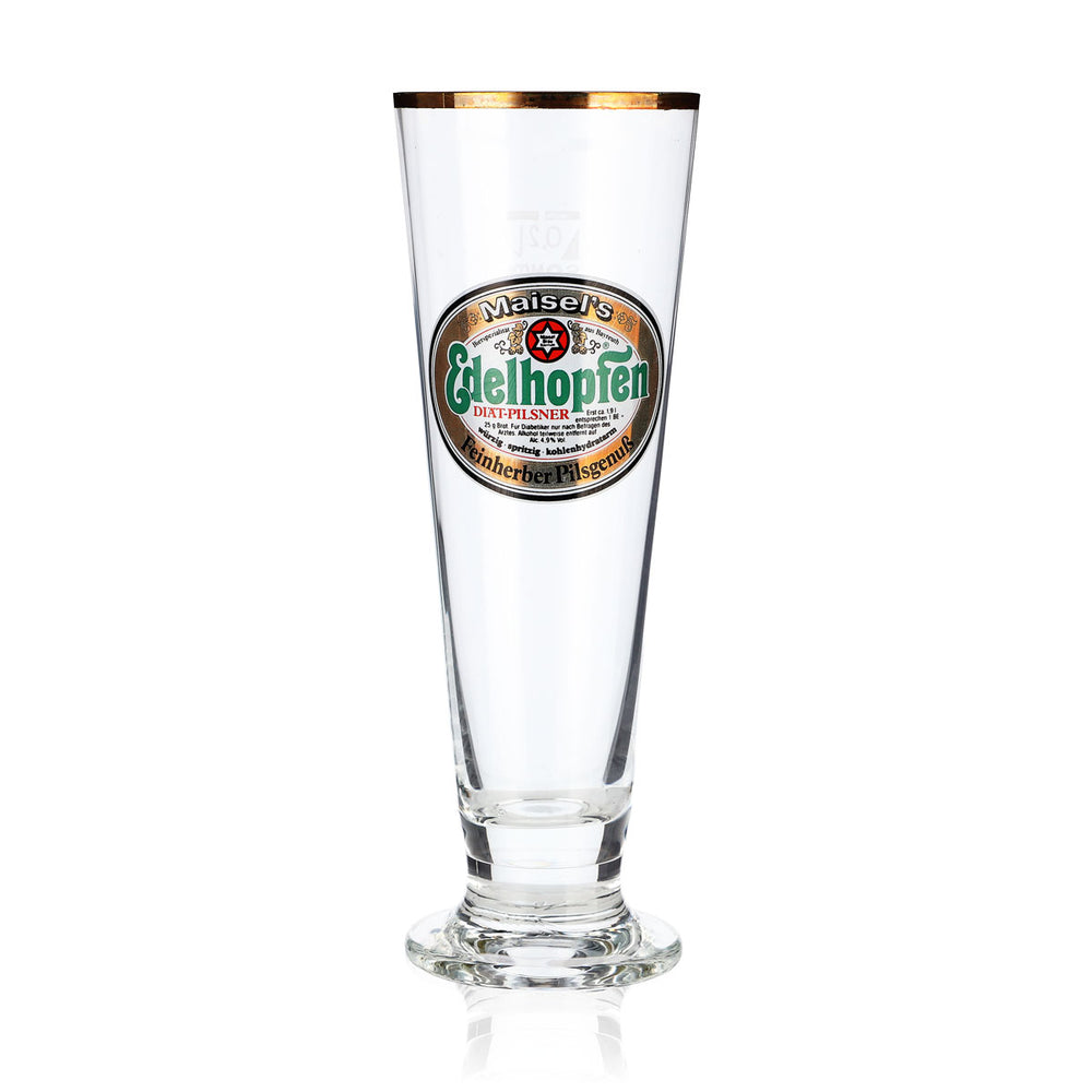 Maisels Pilsner Bier Glas Bierpokal Biergläser 0,2l Sahm mit Goldrand