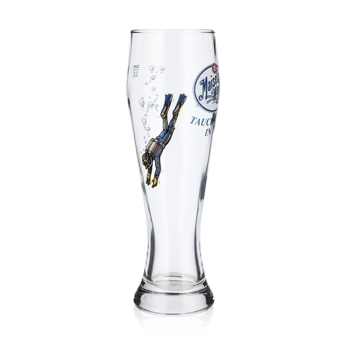 Maisels Weisse Bier Glas 0,5l Weizenglas "Tauch ein in den Genuss" Sahm – Ansicht 2