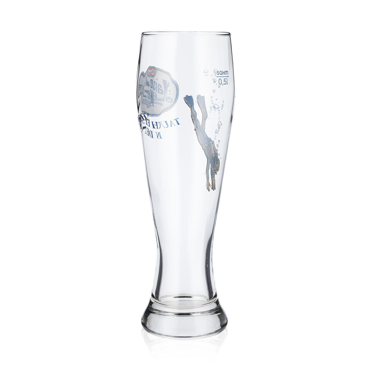 Maisels Weisse Bier Glas 0,5l Weizenglas "Tauch ein in den Genuss" Sahm – Ansicht 3