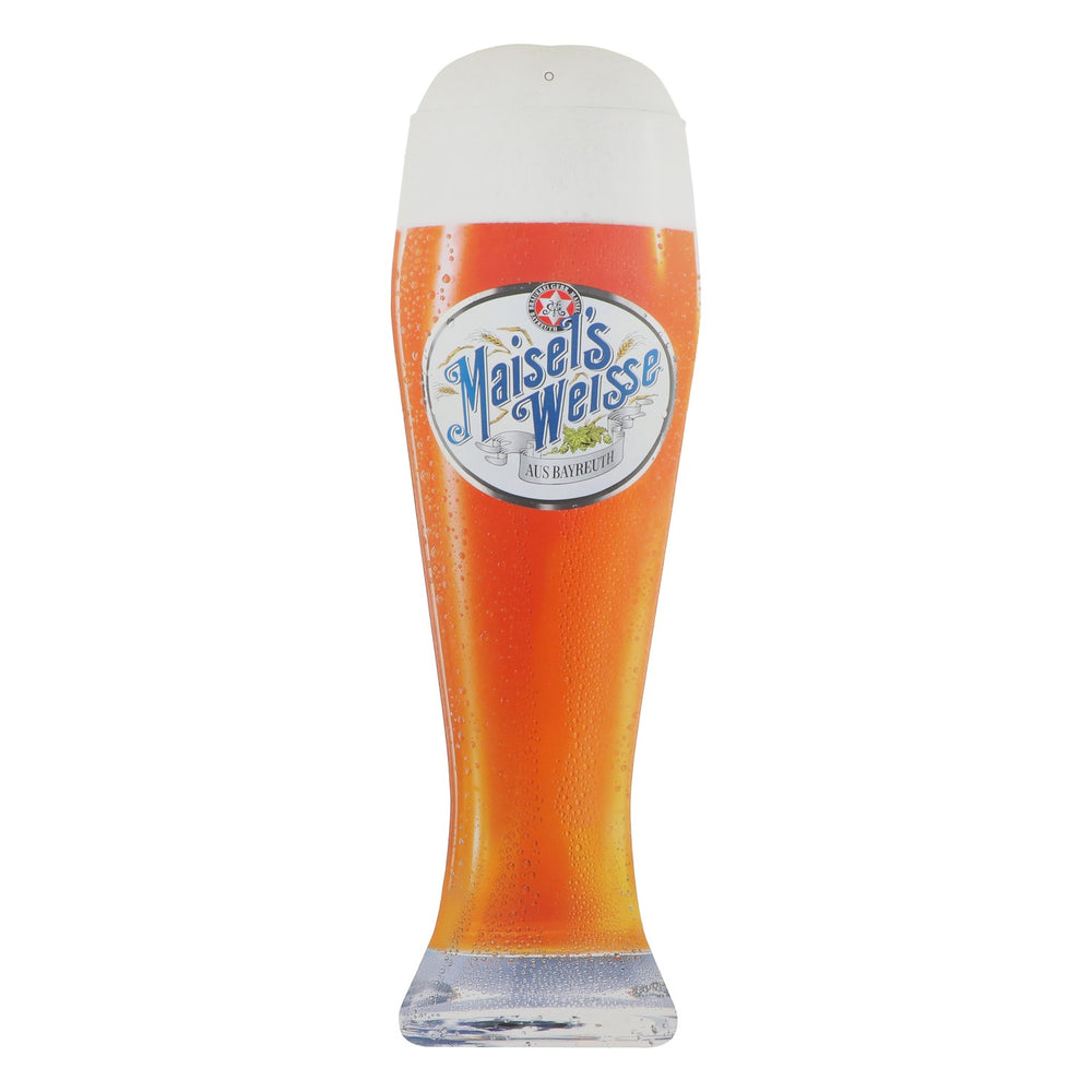 Maisels Weisse Bier Werbeschild Wanddeko Bierpokal Glasform