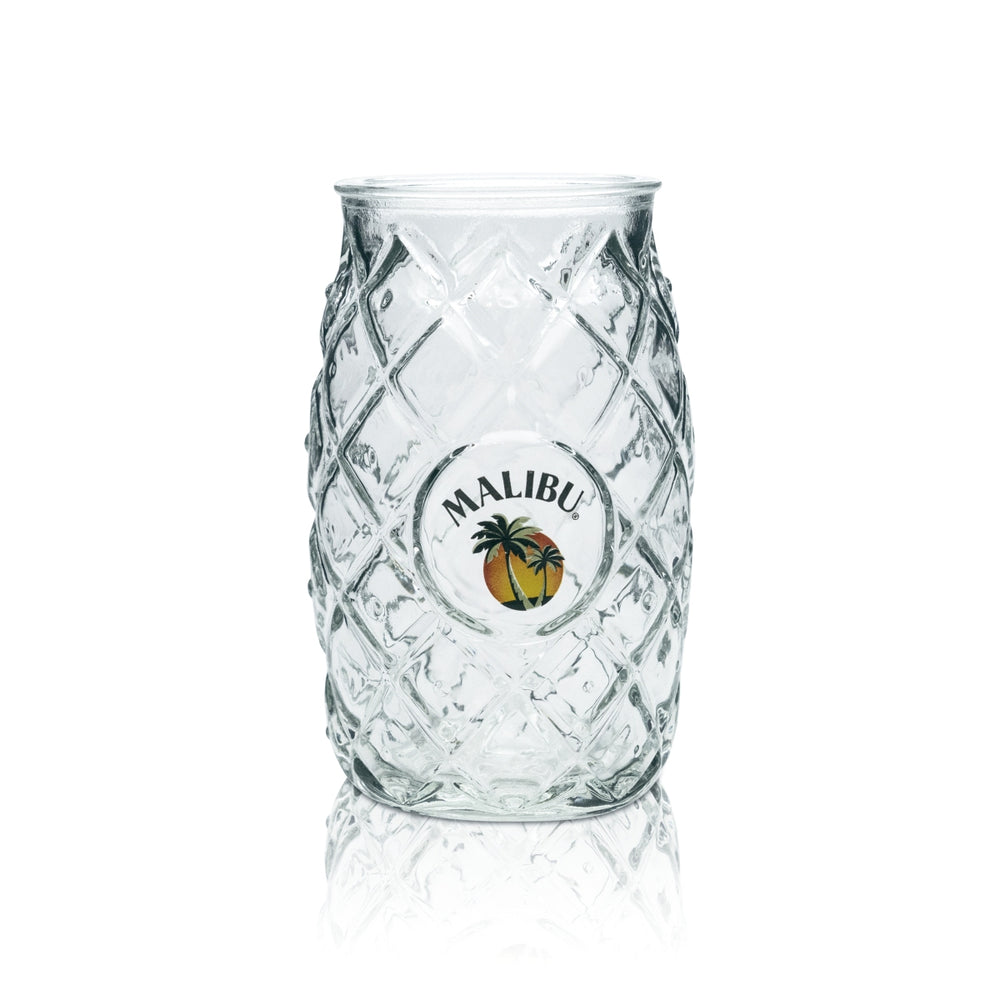 Malibu Glas Ananas 0,4l Longdrinkglas Cocktailglas Aperitif Kontur Becher Gläser
