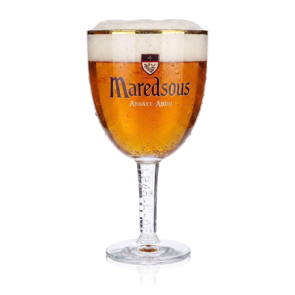 Maredsous Bier Glas 0,5l Kelch Goldrand Ritzenhoff