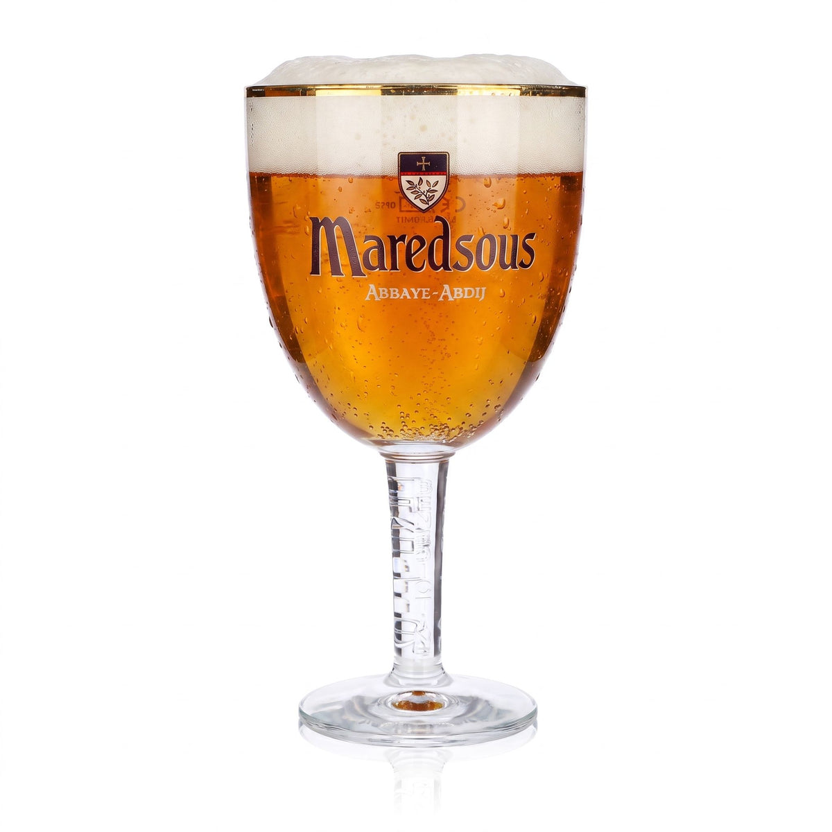 Maredsous Bier Glas 0,5l Kelch Goldrand Ritzenhoff